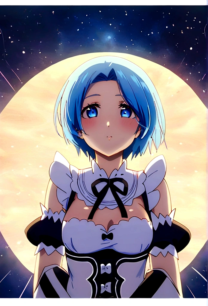 Starting Life in Another World from Zero,Rem,Short Hair,Blue Hair,Blue pupil,Rem風髪飾り,Roswaal Mansion Maid Uniform,Rem風カチューシャ