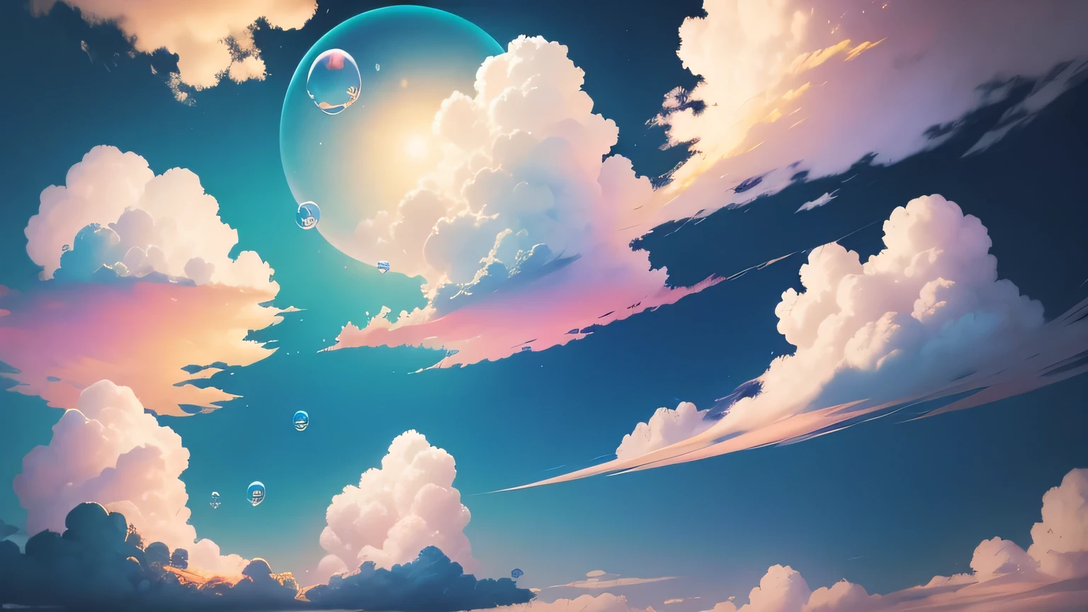 Sky with clouds,Baiyun,Colored bubbleulticolored clouds,Sky Sky,