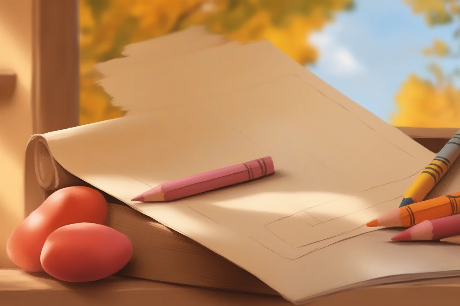 children's picture books,crayon paintings,blush, Old Fashioned Letter