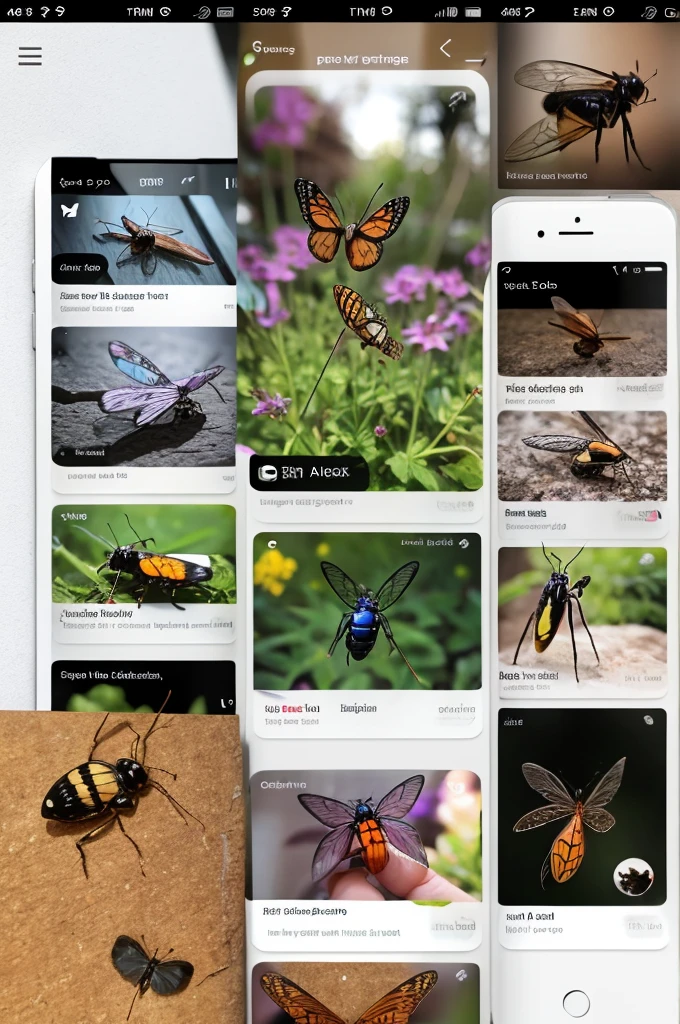 Insect App For record Includes realistic insect photos