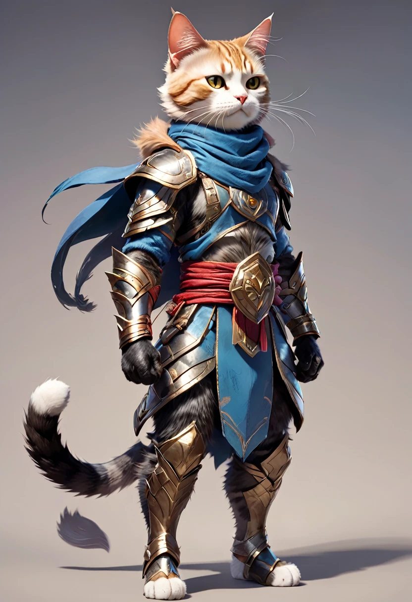 Cat Warrior Full Body Shot Facing forward