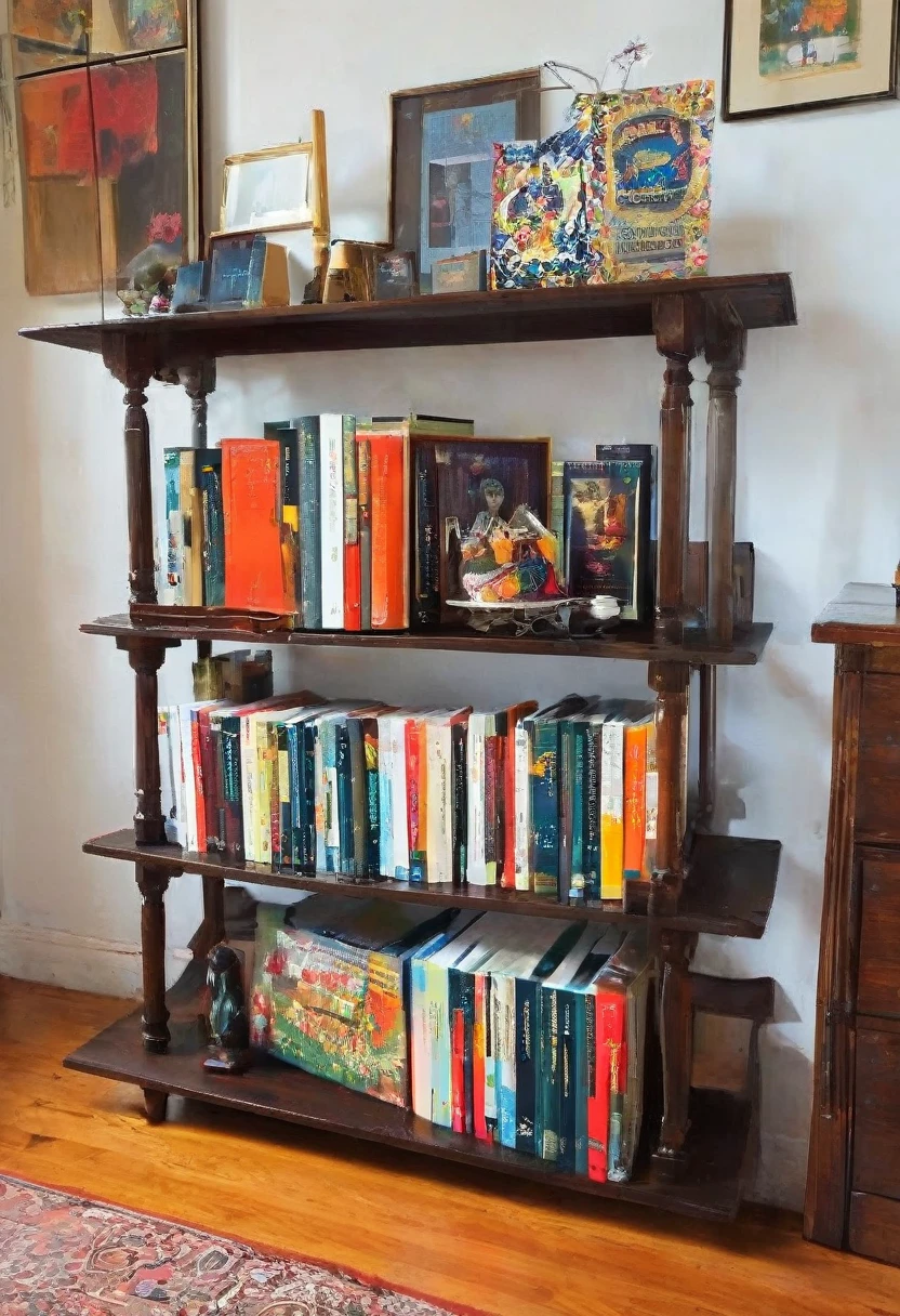 estante com livros