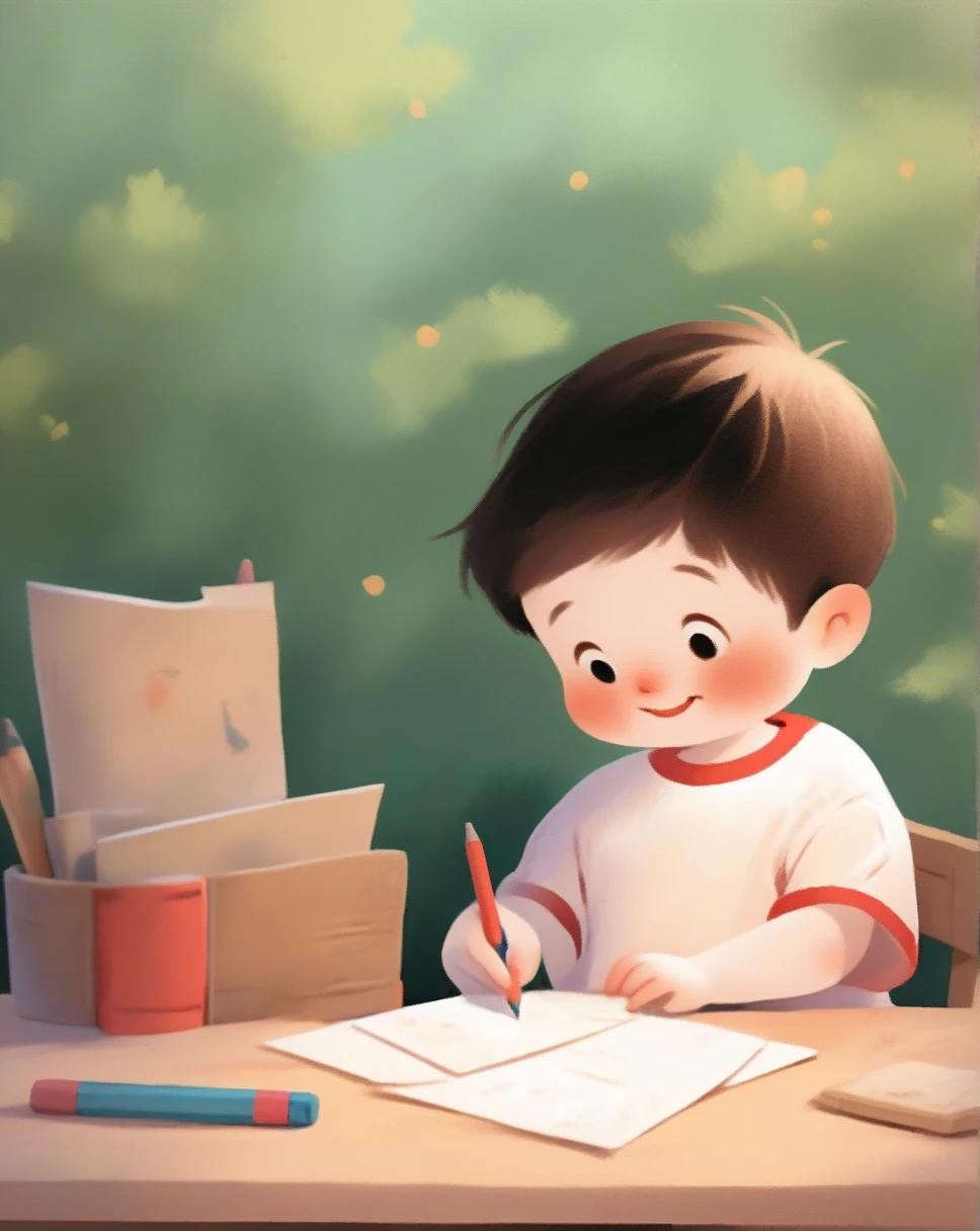 children's picture books,crayon paintings,blush, Old Fashioned Letter