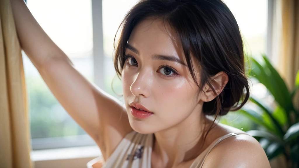 a beautiful mature woman wearing a high-quality elegant dress, detailed facial features, beautiful eyes, full lips, long eyelashes, natural lighting, photorealistic, 8k, high resolution, detailed skin texture, intricate fabric folds,masterpiece