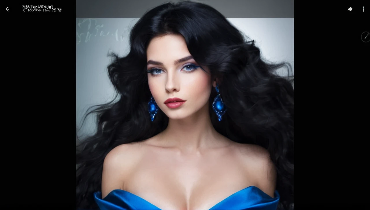 Young man of twenty three, with a beautiful, wavy and very long black hair, whitish skin, and small, curved lips.