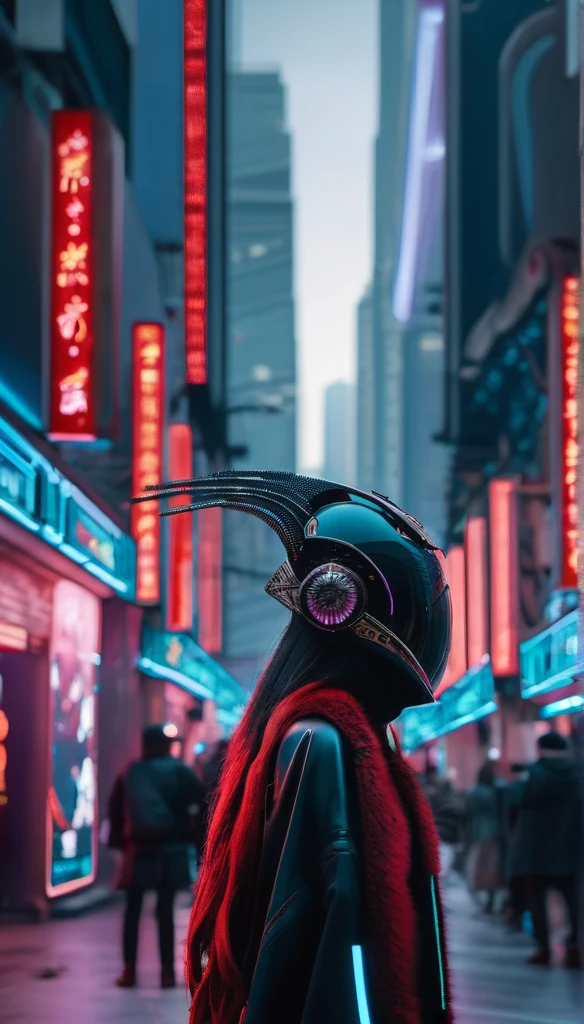 A scene of a street of a city with alien technology , Cyberpunk fashion photography , Inspired by Chinese Xianxia and dark gothic,The fallen gods of Greek mythology,(Best quality,4K,8K,A high resolution,Masterpiece:1.2), (Realistic,Photorealistic,photo-realistic:1.37).
