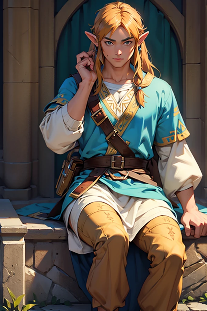(masterpiece)，(Very detailed)，(Very detailed)，(best quality) fullbody, Jesus zelda