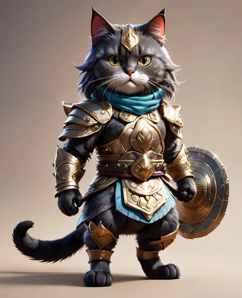 Cat Warrior　Full Body Shot　Facing forward