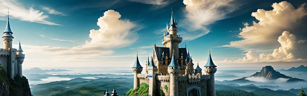 amazing floating castle, magical castle, castle in the sky, anime style, detailed architecture, beautiful clouds, ornate details, intricate design, dramatic lighting, cinematic atmosphere, beautiful scenery, dramatic sky, photorealistic, 8k, ultra detailed, masterpiece