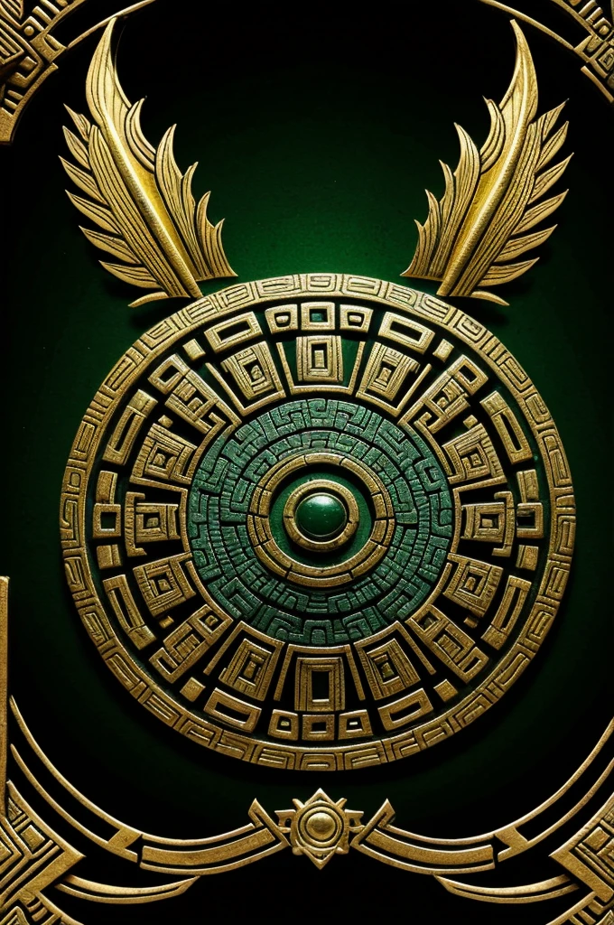 Shows an image of a minisuper "azteca" that uses the colors dark green and gold