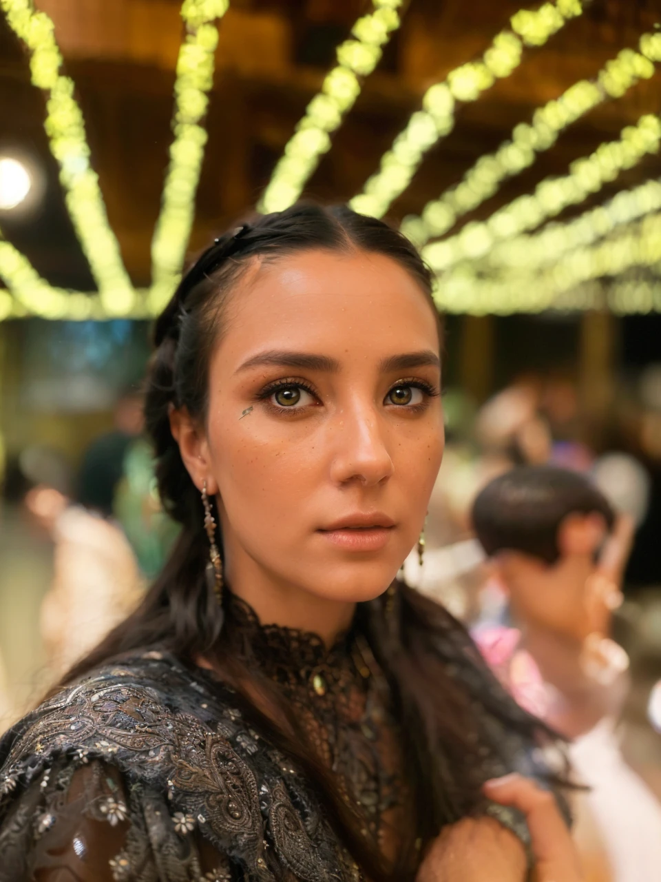 realistic portrait of a beautiful mage goddess, intricate ornate detailed fantasy art, elegant woman with long flowing hair, piercing eyes, detailed mystical ornaments and jewelry, ethereal glowing energy aura, dramatic lighting, cinematic composition, highly detailed, 8k, photorealistic, (best quality, masterpiece:1.2), stunning, vivid colors, dramatic lighting, cinematic