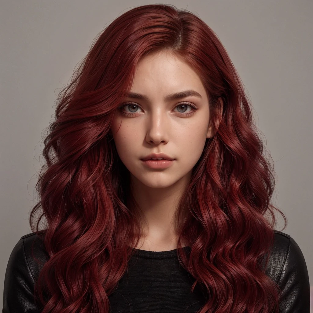 Make your hair longer and wine-toned and your face sensual