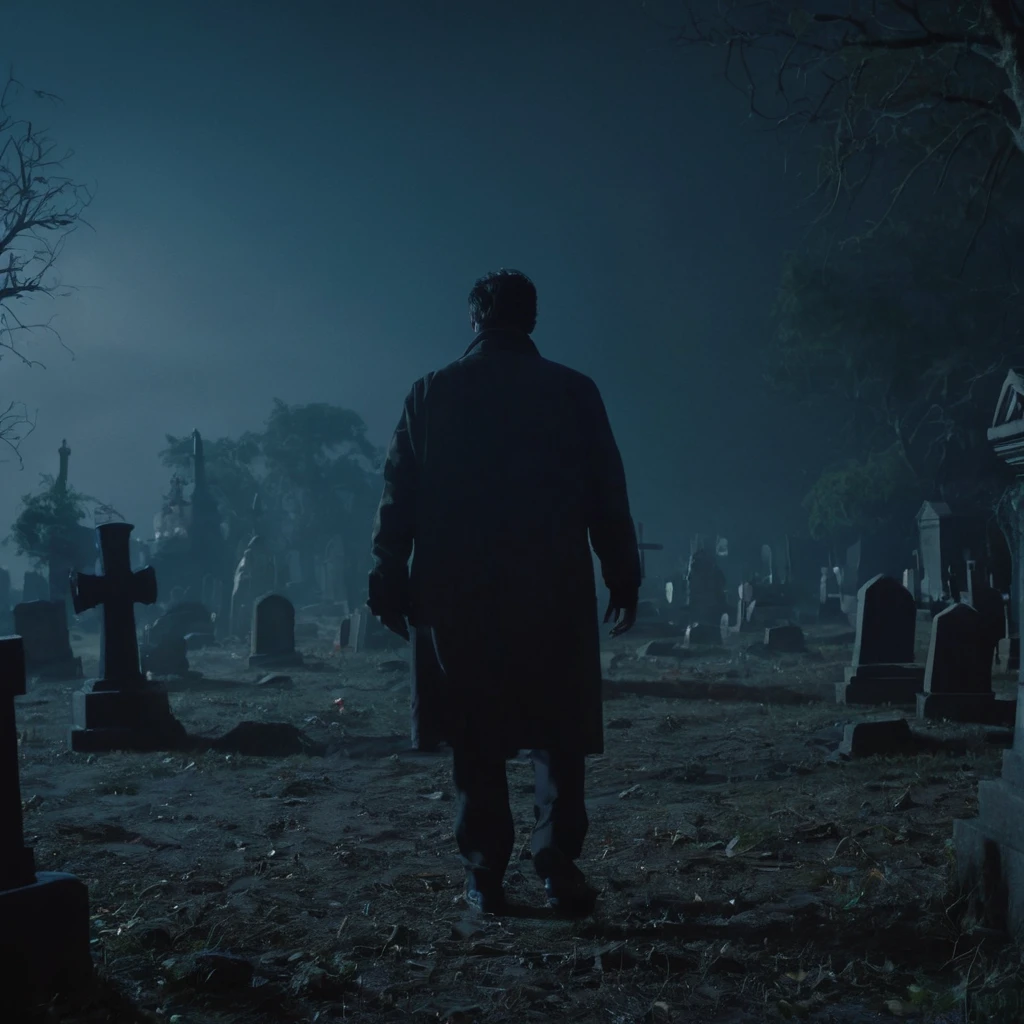 Mad hand, live-action, terrifying atmosphere, monster, cemetery