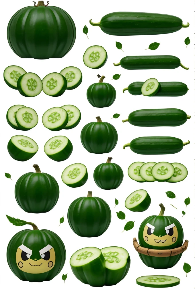 a character, have themed features "wild cucumber" 
More muscles , that has animation of patapon the game series, pero debe de ser un personaje animado
Es muy importante mantener la temática de wild cucumber, a little more kawaii