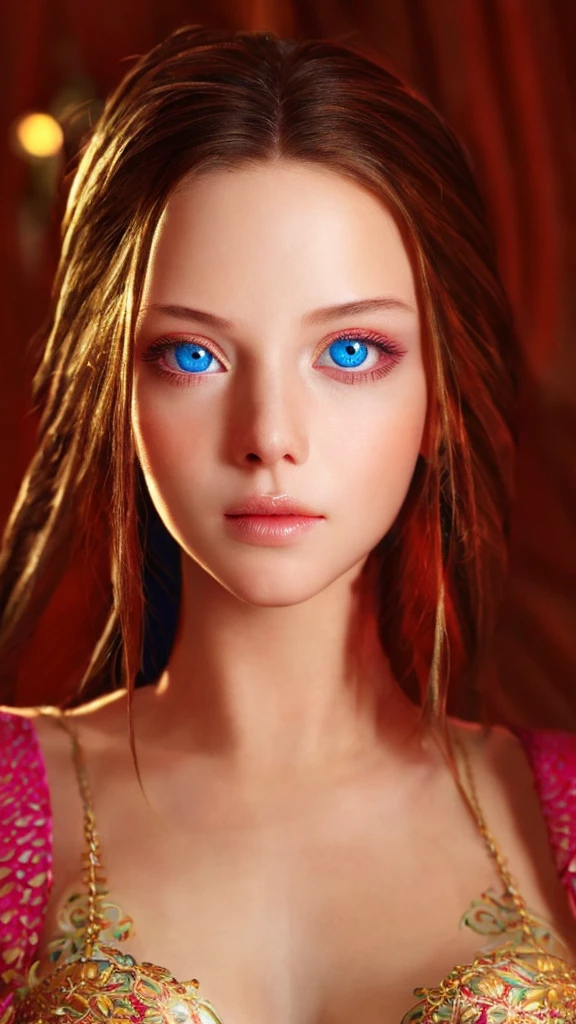 1girl, beautiful detailed eyes, beautiful detailed lips, extremely detailed eyes and face, laying on bed, award winning, intricate details, photorealistic, cinematic lighting, volumetric lighting, depth of field, beautiful face, striking pose, dynamic composition, vivid colors, warm tones, dragon