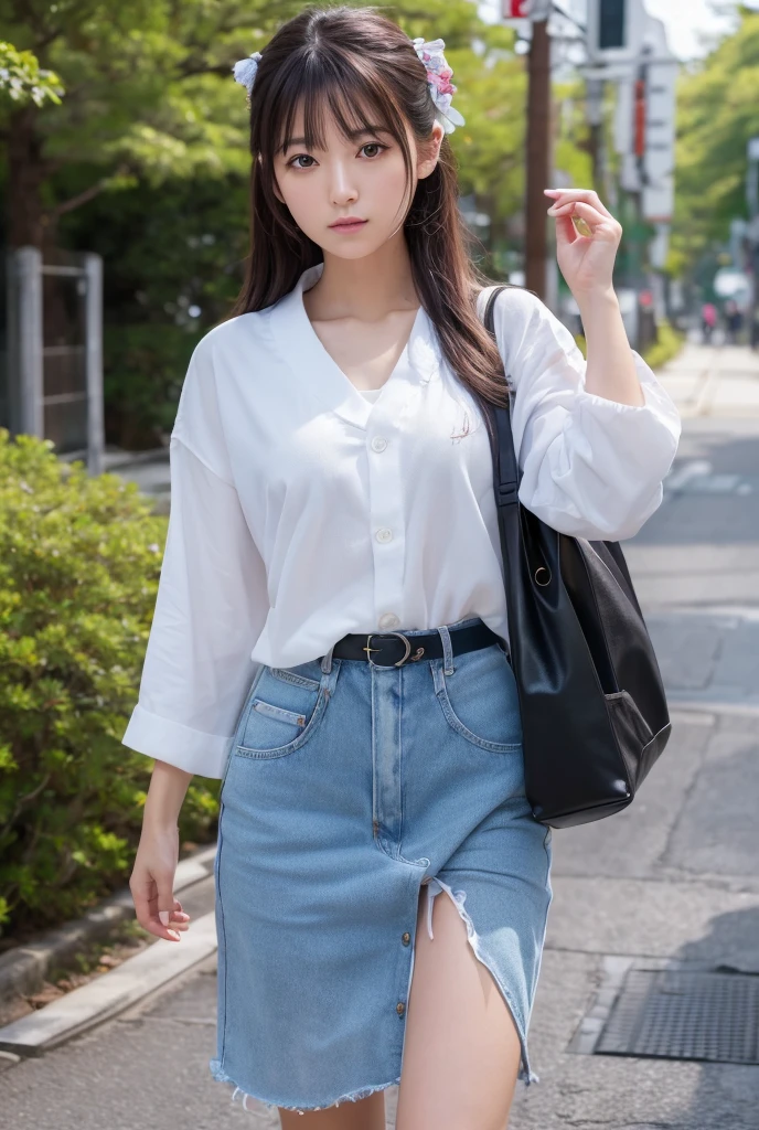 (8K, Realistic, RAW Photos, Highest quality: 1.4),Japan idle style1The person's beautiful girl,18-year-old,Short Bob,Black Hair,Hang your hair over your ears,She has seashell earrings in her ears,big, Transparent grey eyes,Long eyelashes,Tear bags,There is a dark spot under the left eye,Plump Cheeks,Shiny pink lip gloss, Fuller lips,Perfect white teeth,Laugh with the corners of your mouth turned up,A short pendant dangles around her neck..,She is wearing an anklet on her left ankle..,barefoot,She is wearing an off-the-shoulder white dress,sitting on the grass under a tree in the park,Leaning against a tree,She has a book on her lap,She is a tree々Surrounded by gentle sunlight filtering through the gaps.,Bust Top Portrait