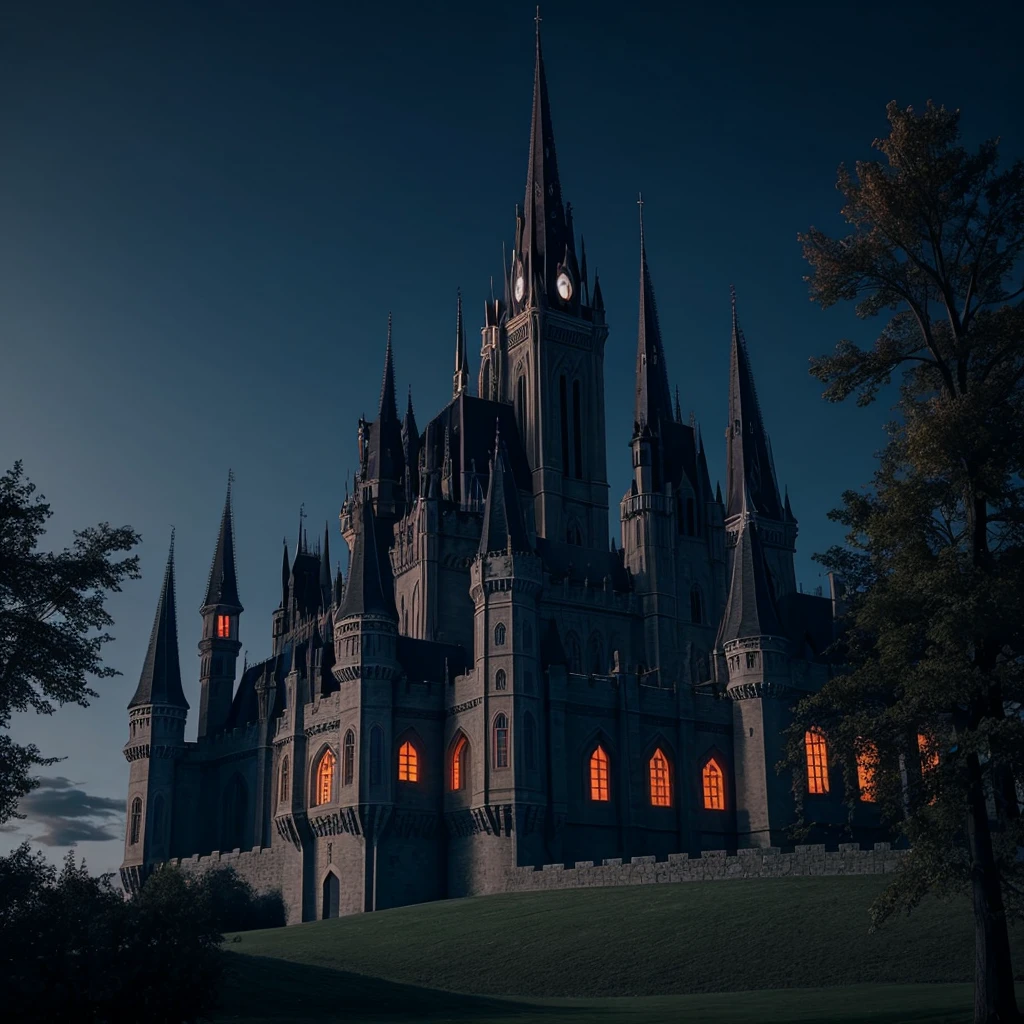 A very big dark evil castle