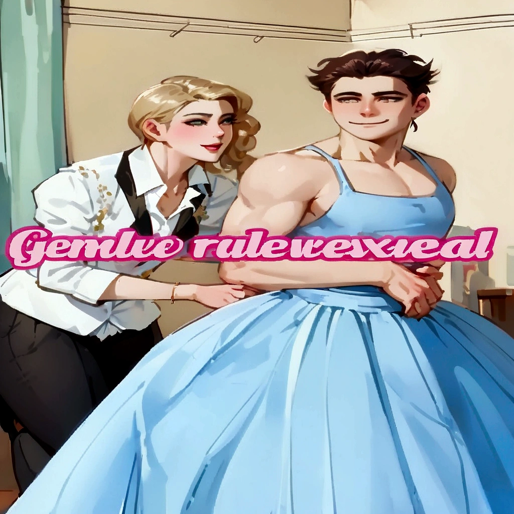 1girl, 1 boy , (((genderswap, genderless, madonna genderbend elegant, reverse, gentle femdom))), romance novel cover, half male and half female, promo art, !female, male!!!!!!!, inspired by Guido Reni, guido reni style, androgynous person, (((extremely gendered))) , very beautiful girl , very pretty boy , Female hugging and dominating male from behind femdom  , ((( female hugging behind dominating male))) , (tall strong female) , (skinny small male) , lean male, male is smiling, female is sensual, female wearing a blue jeans , tall strong female, skinny male 