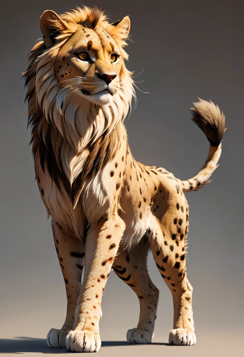 Lion Warrior Cheetah Warrior Tiger Warrior Cat Warrior Walf Warrior　Full Body Shot　Facing forward