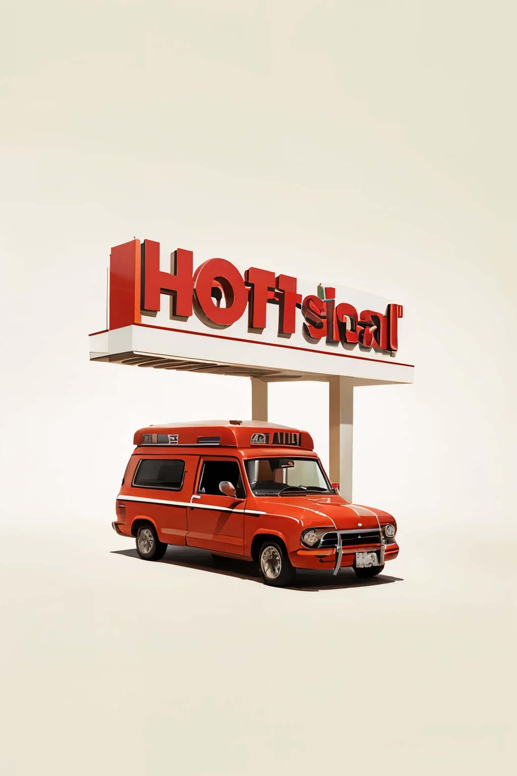 I want to create a minimalist logo for a Hot Dog store. I want it to be in 2D.. And inside this appears the word goods hots dog