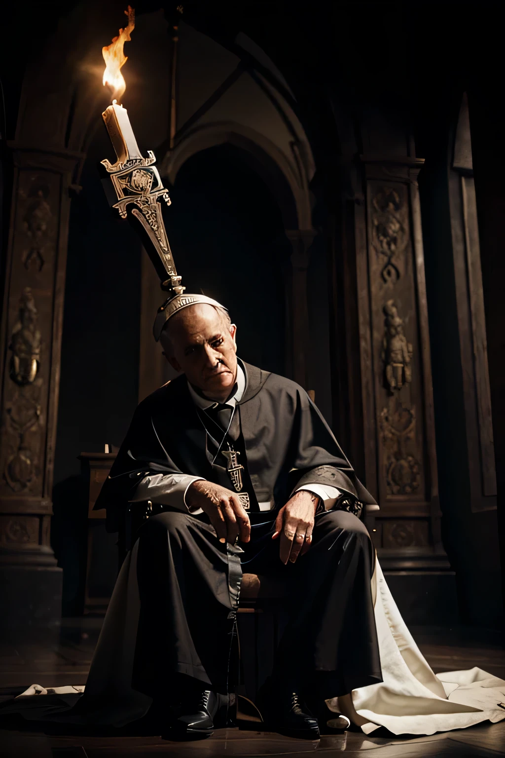 a demonic version of the pope
