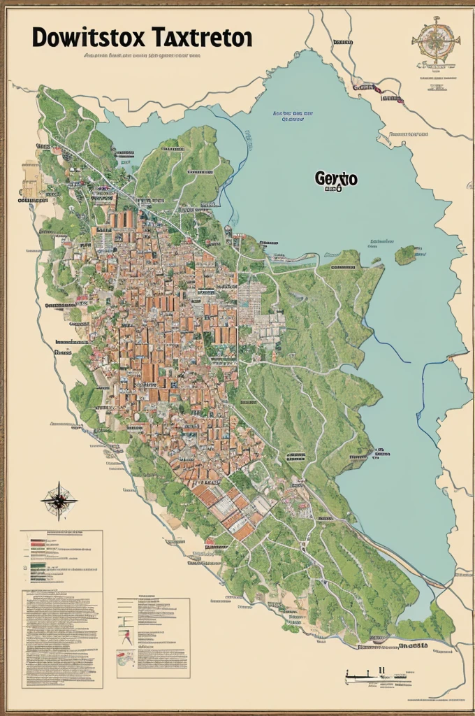 Map of downtown Taxco Guerrero