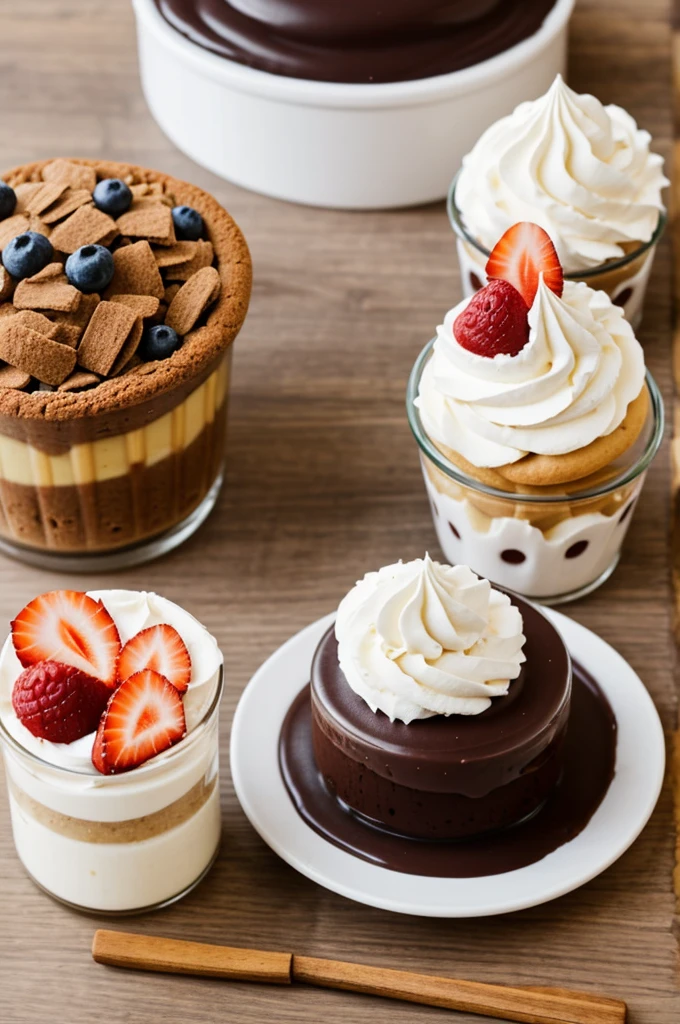 Create a logo for a microbusiness that sells a dessert "mousse", and on top of that a pet eating it