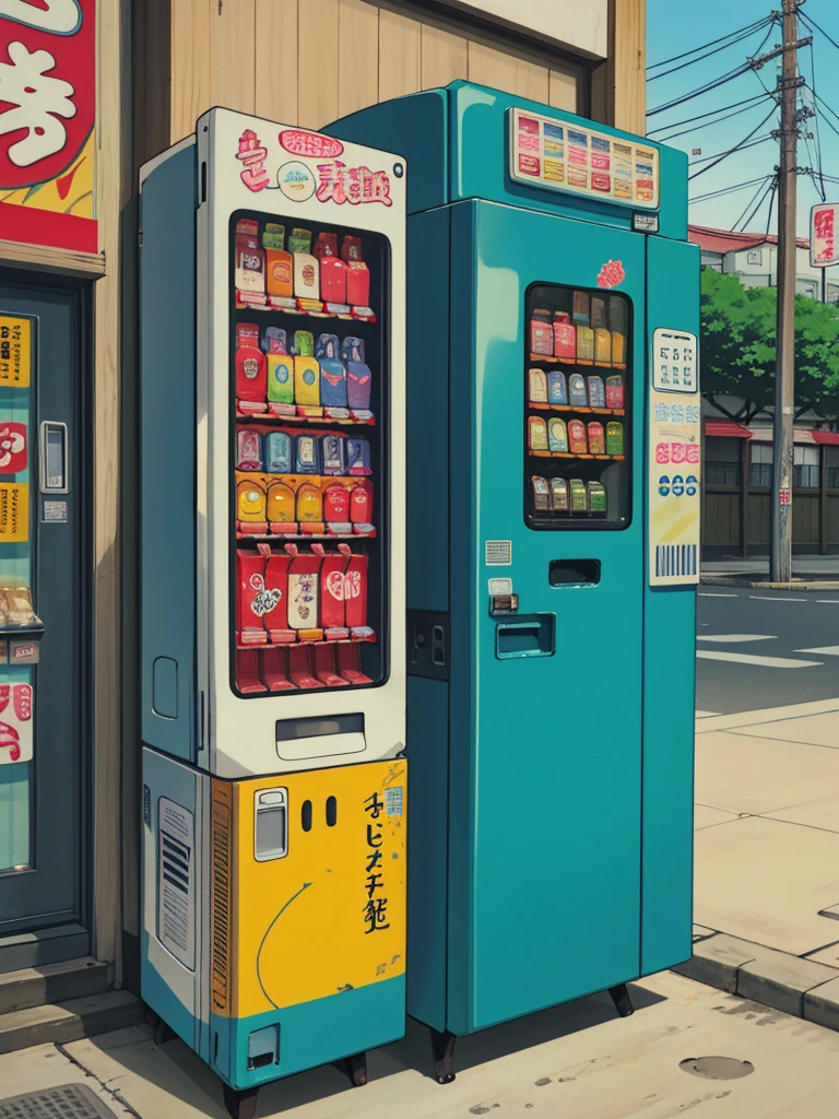 Alley, JAPANESE DRINK VENDING MACHINES, retro style
