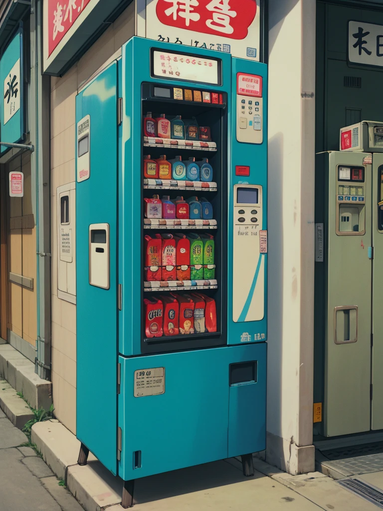 Alley, JAPANESE DRINK VENDING MACHINES, retro style