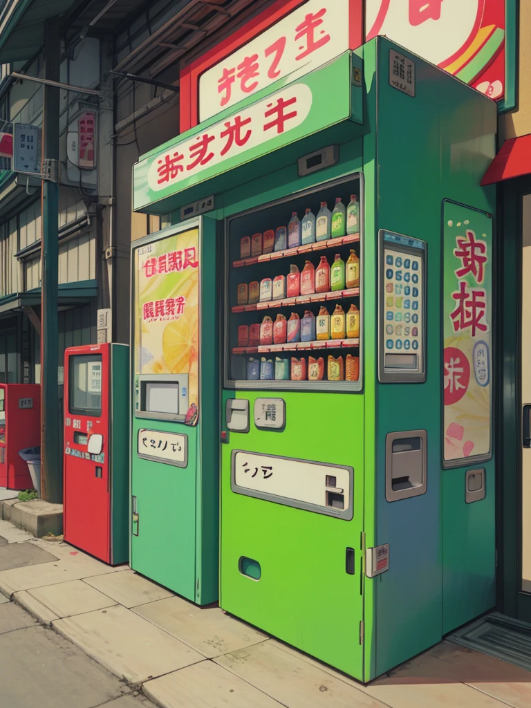 Alley, JAPANESE DRINK VENDING MACHINES, retro style