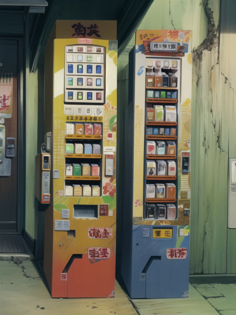 Alley, JAPANESE DRINK VENDING MACHINES, retro style