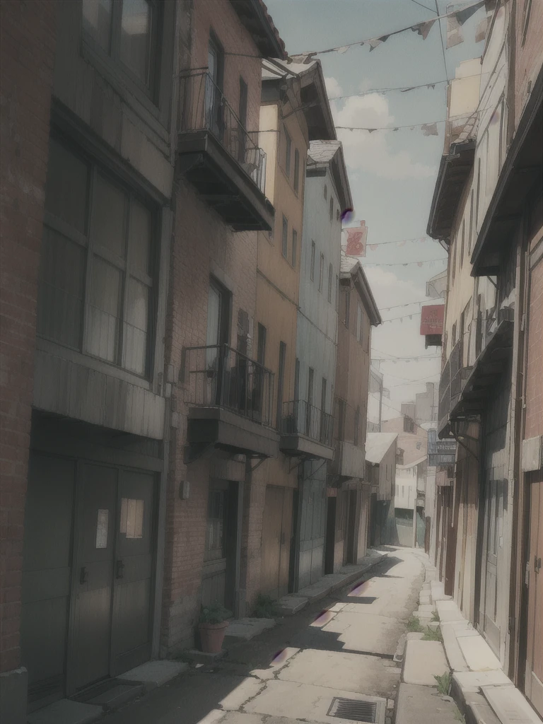 Alley, retro style