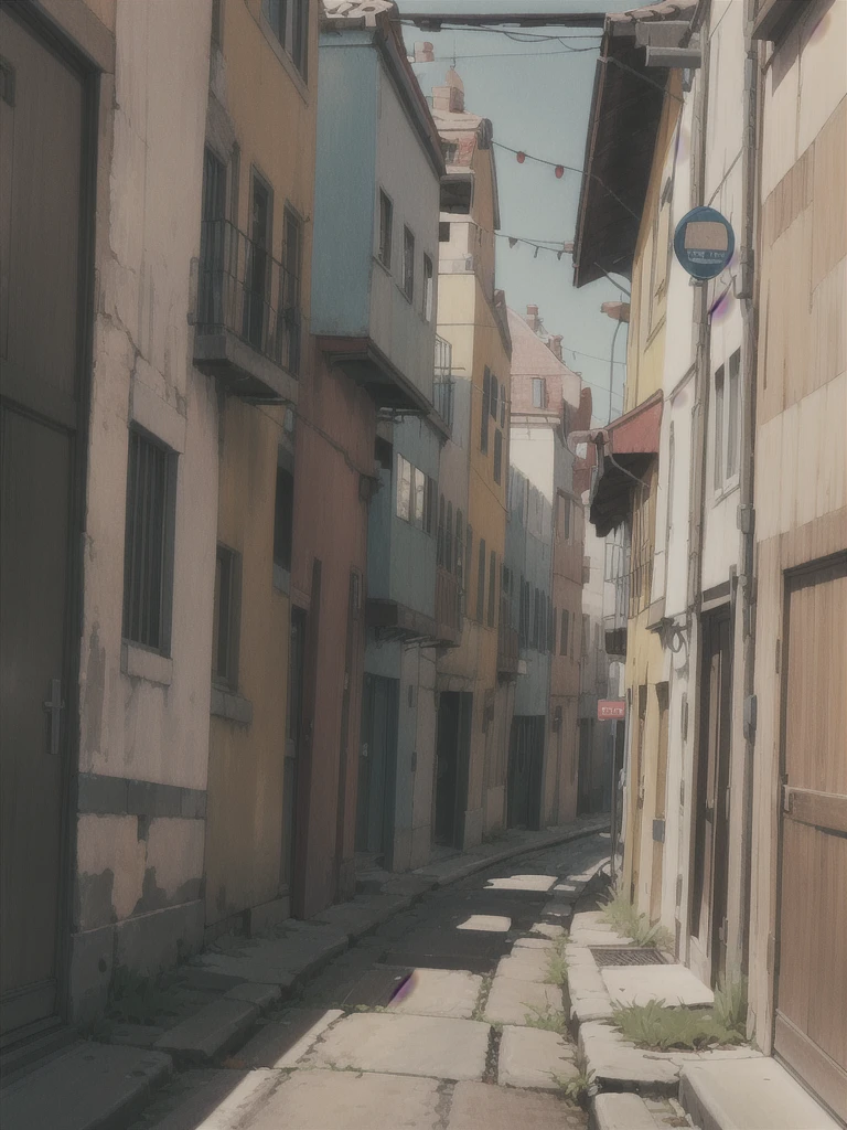 Alley, retro style