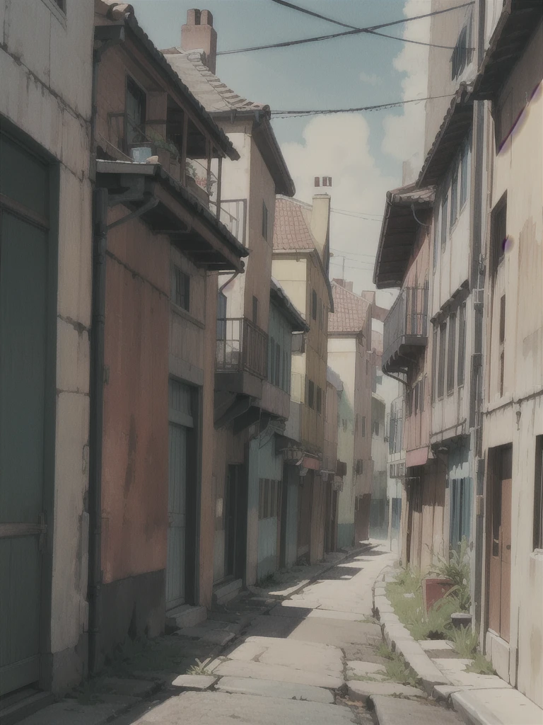 Alley,  retro style
