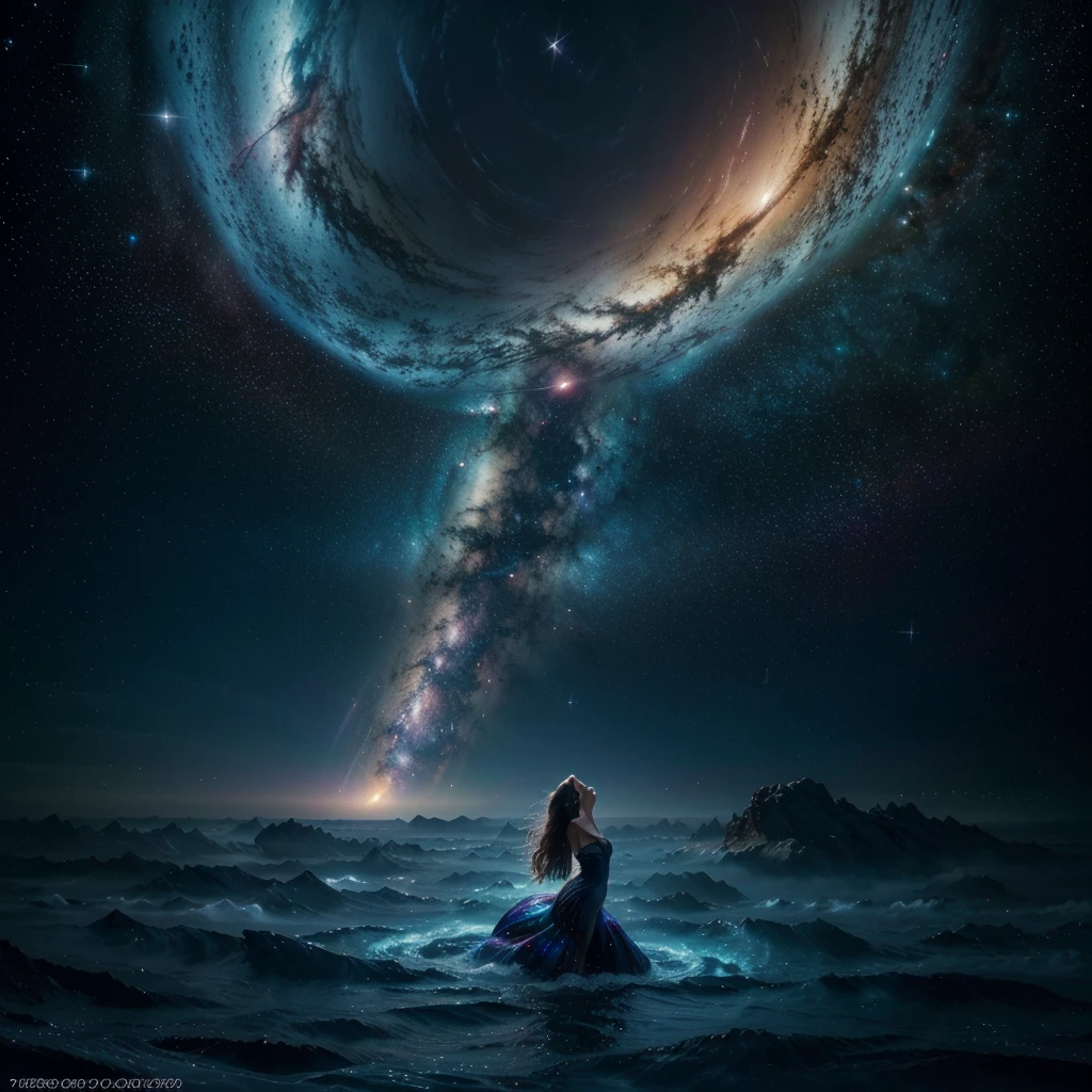 (best quality,4k,8k,highres,masterpiece:1.2),ultra-detailed,(realistic,photorealistic,photo-realistic:1.37),illustration,cosmic scene,swirling galaxies,shooting stars,celestial wonders,vibrant colors,dreamy atmosphere,galactic beauty,majestic,ethereal,magical,luminous,stellar vibes,lively motion,cosmic exploration,spectacular display,mesmerizing,limitless universe,awe-inspiring,unfathomable depths,interstellar journey,otherworldly experience,space-time continuum,expansion of the cosmos,sensational panorama,infinite horizons,celestial orchestra,dancing lights,stellar dust,cosmic energy,cosmic ballet,captivating view,twinkling lights,spiral galaxies,surreal dimensions