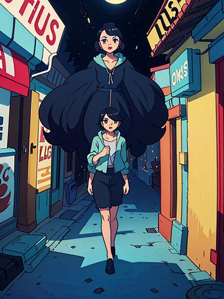Alley, retro style