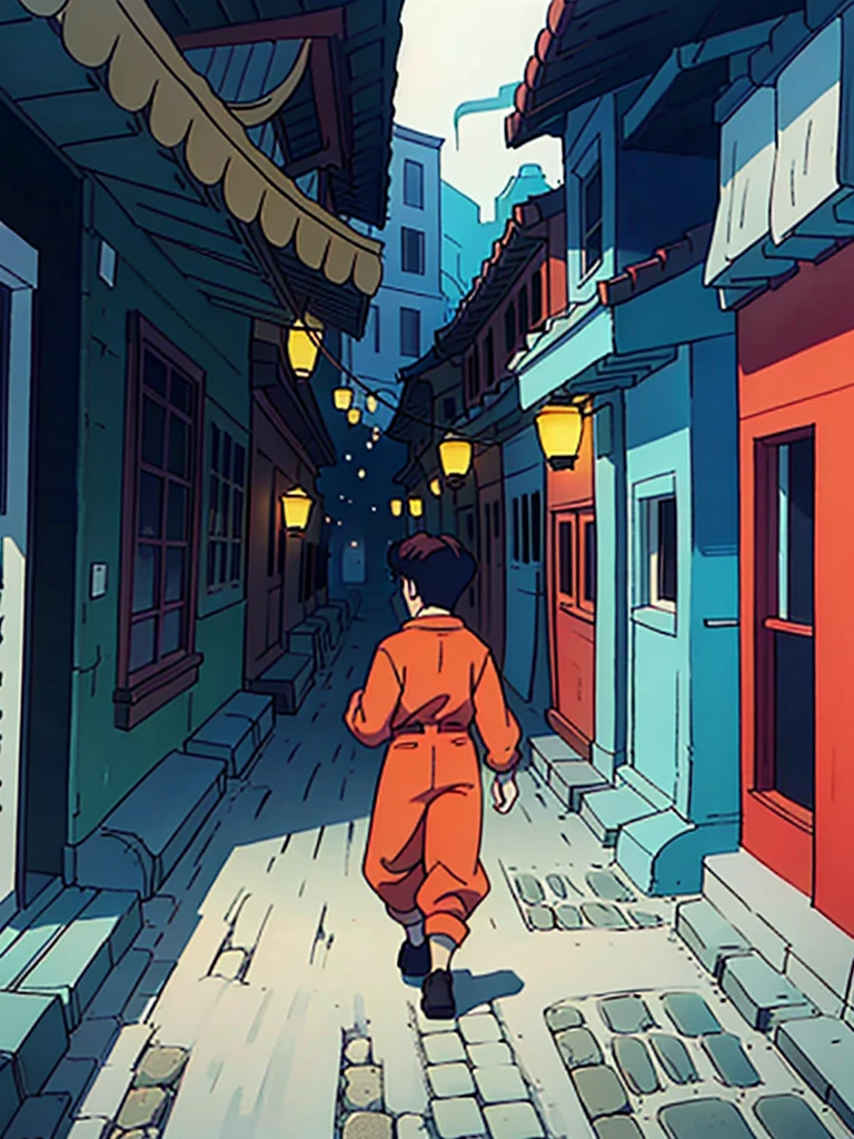 Alley, retro style
