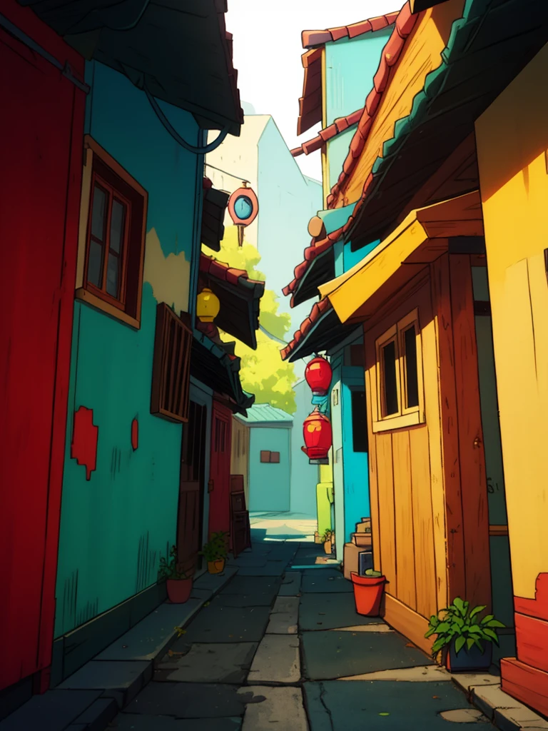 Alley, retro style