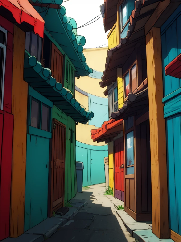 Alley, retro style