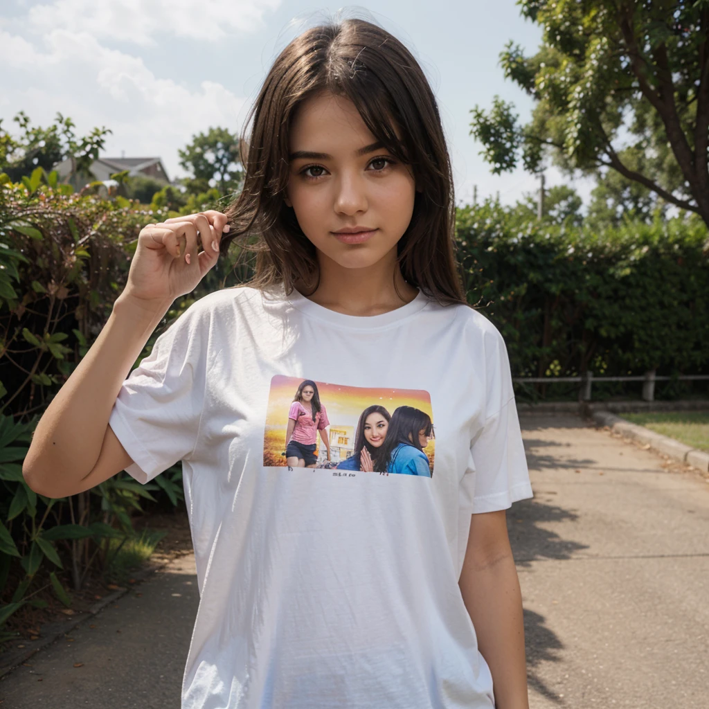 ((Best Quality, 8K, Masterpiece:)), Focus, realistic, A stunning high-resolution, vibrant photograph of 15 old young indonesian girl wear oversize tshirt and no panties, smiling,surrounded by men, multiple men ,sexy aura, erotic mood, sitting,at outdoor theme park benches,realistic photo, full body shot,The background is slightly blurred to keep the focus on her, creating a beautiful bokeh effect. soft sunlight filtering through