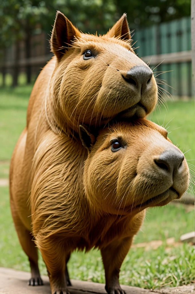Create a 100 cartoon% original based on a capybara