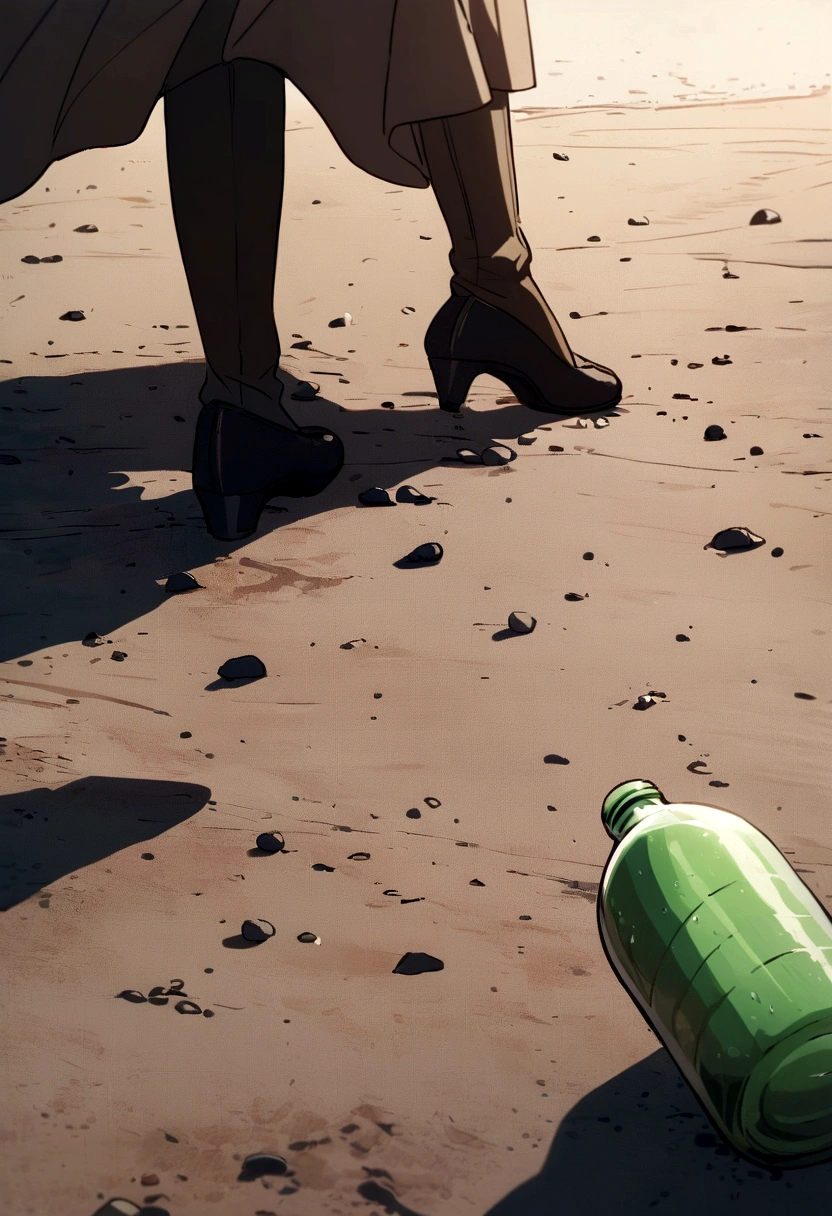 A person throwing a plastic bottle on the ground