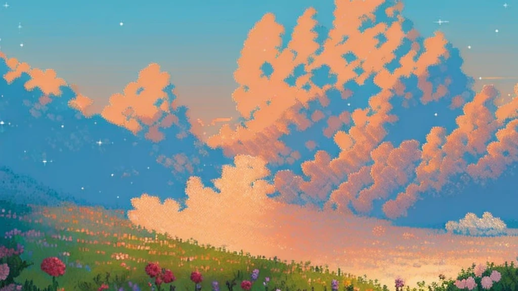 very pretty background of pure roses and flowers but a background where the sun and clouds appear