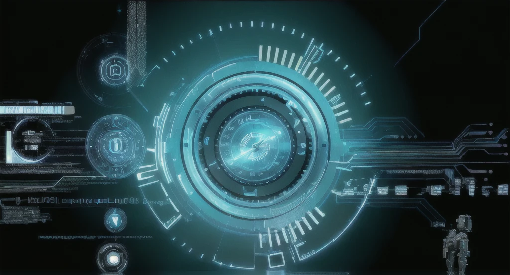 a close up of a futurist blue and black background with a clock, technological rings, cyber background, abstract tech, Holographic interface, future-tech, futurist digital art, technology science - fiction, the image is futurist, future-technology, technological, impressionante hightech, futurist background, futurist technology, Quantum Technology, futurist, technologies, cybernetic augmentation implant, hightech