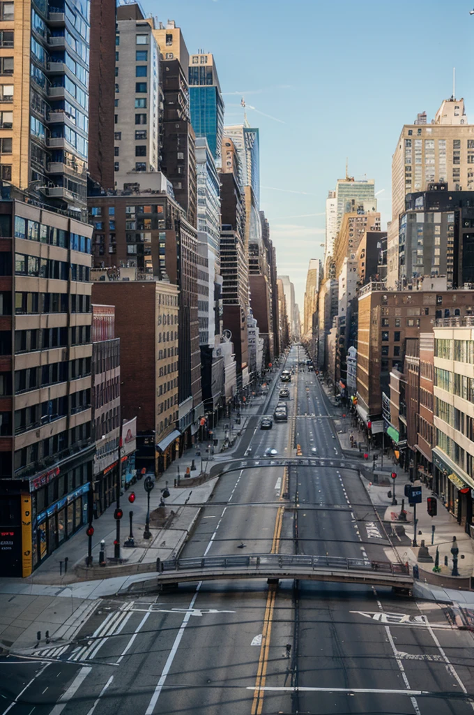 new york, downtown highway in the city smooth road
