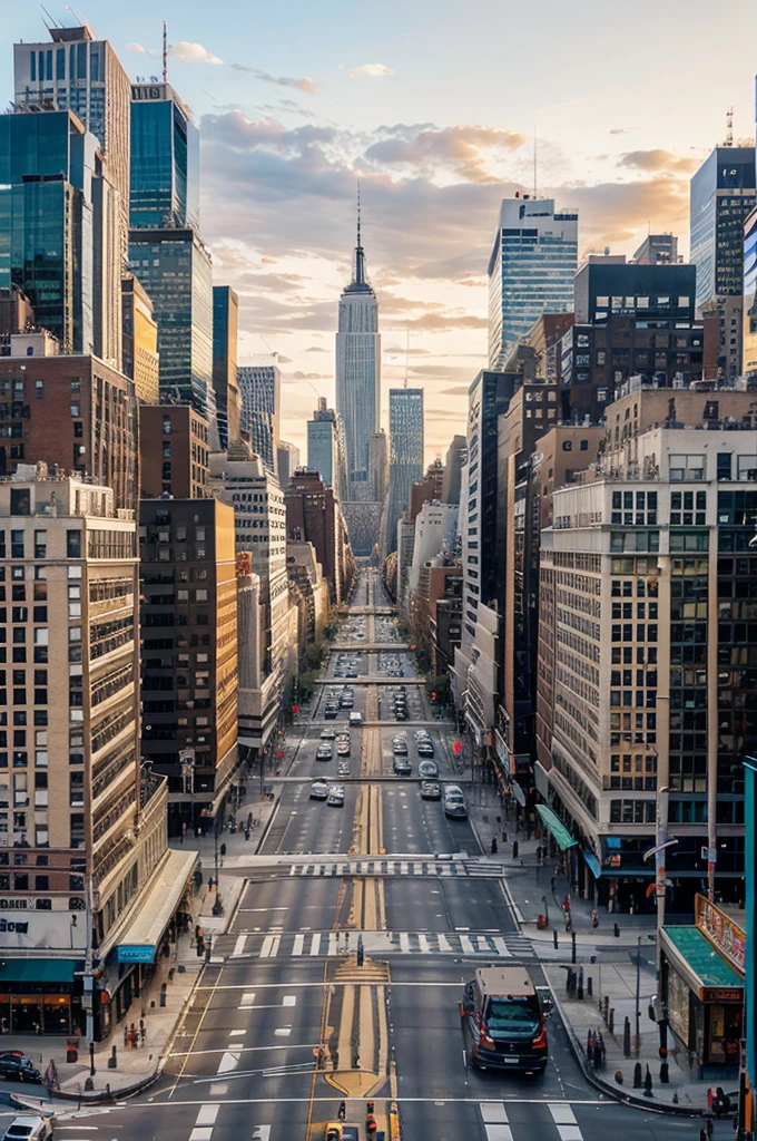 new york, downtown highway in the city smooth road