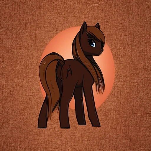 Brown humanoid naked pony