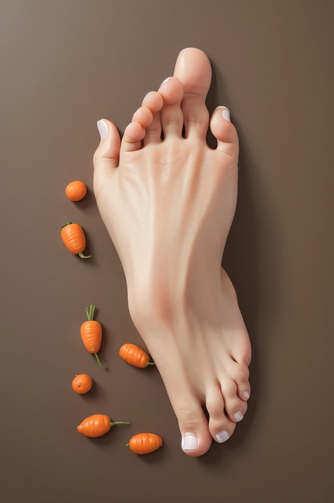 Carrot with human toes (foot shape)