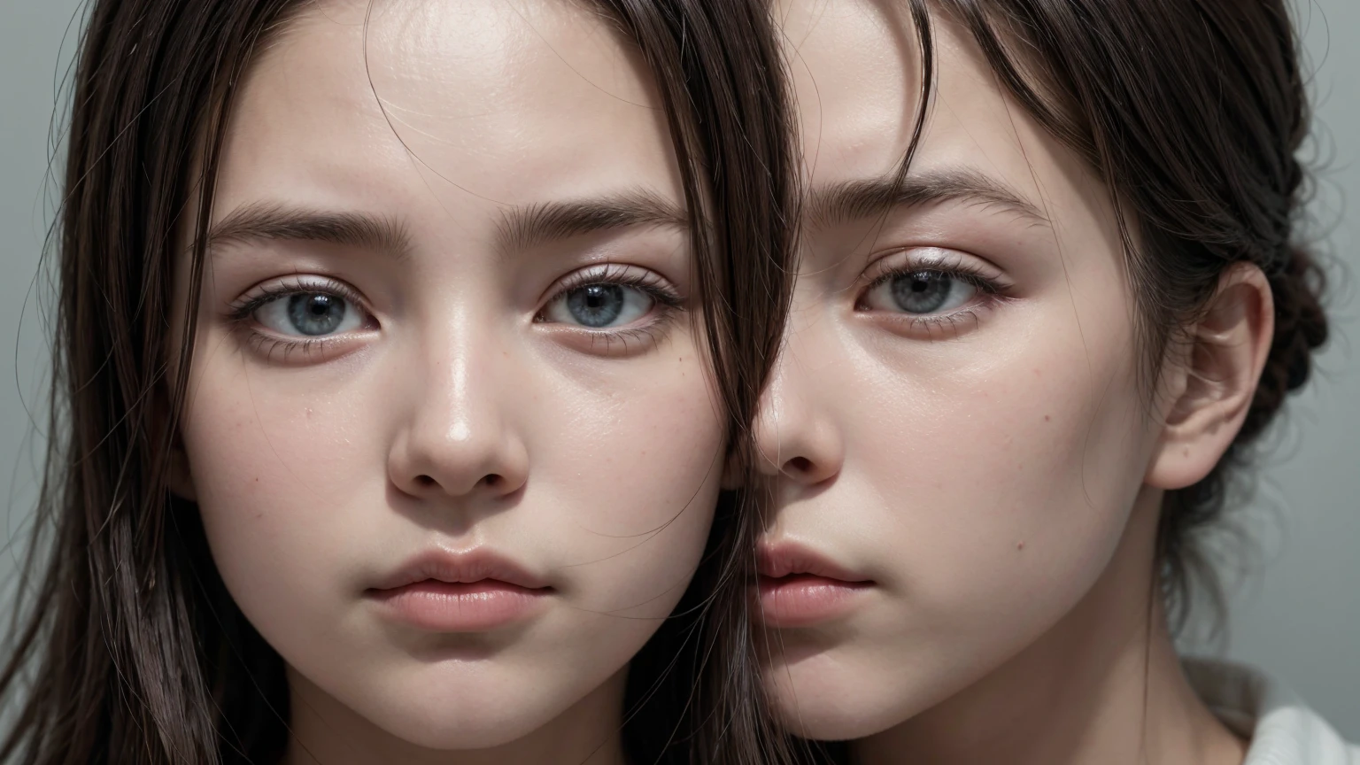 ((mejor calidad)), ((Obra maestra)), en aula de colegio, en posición de cuadrupedia desnuda, culo, piel, silver hair, heart-shaped pupils, heart in eye, oral invitation, black hair, blunt bangs, braid, licking lips, pain, best quality, high quality, highres, textured skin