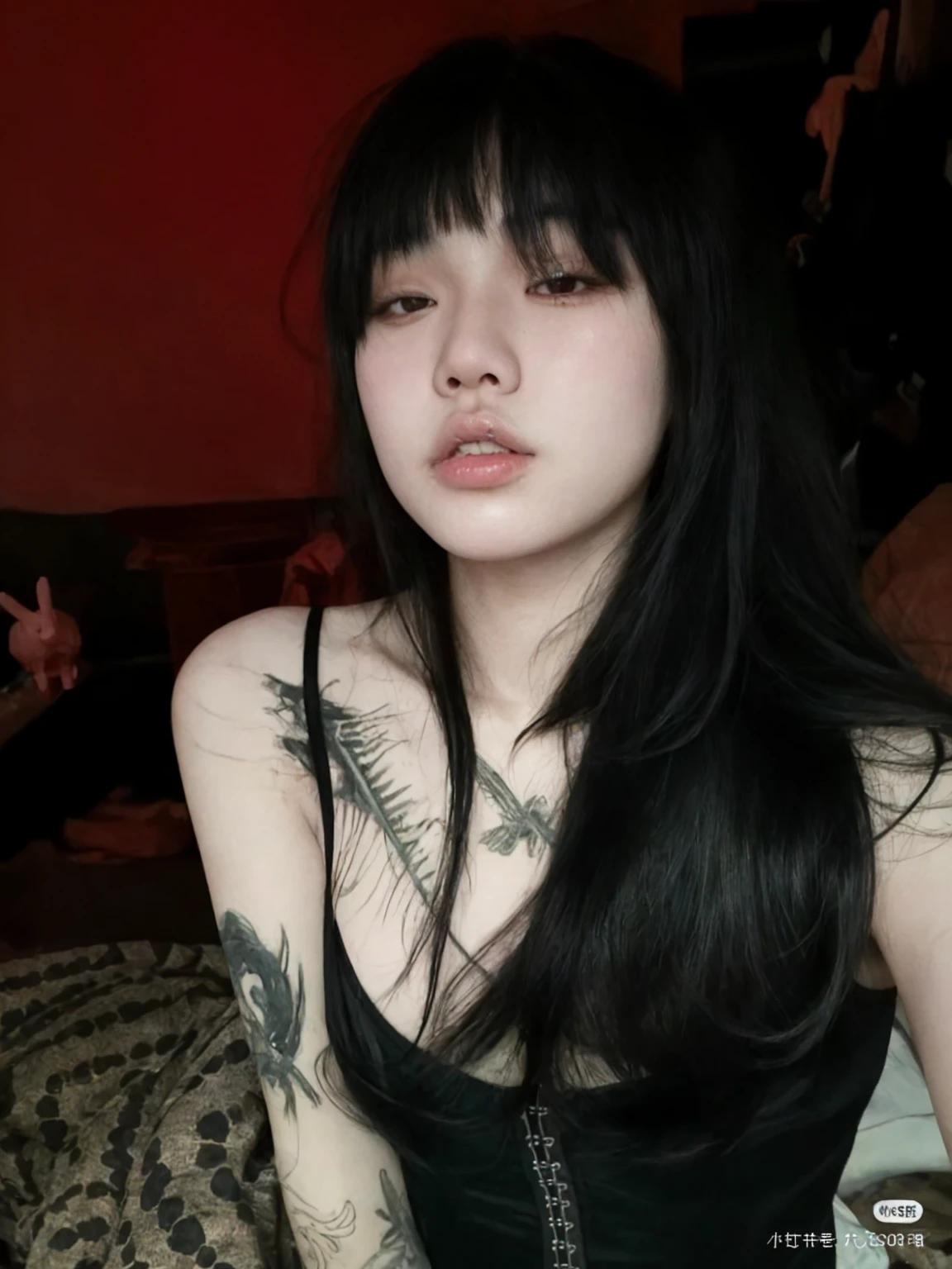 Asian, Japanese with black hair, slanted eyes, Youngh